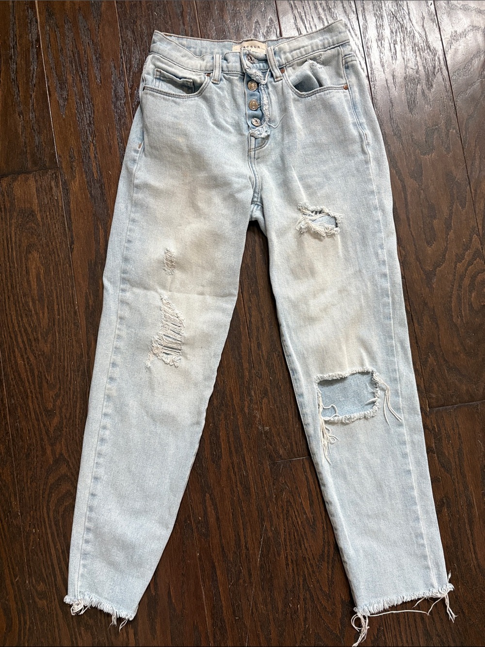 PacSun Light Blue Distressed vintage icon Boyfriend Jeans